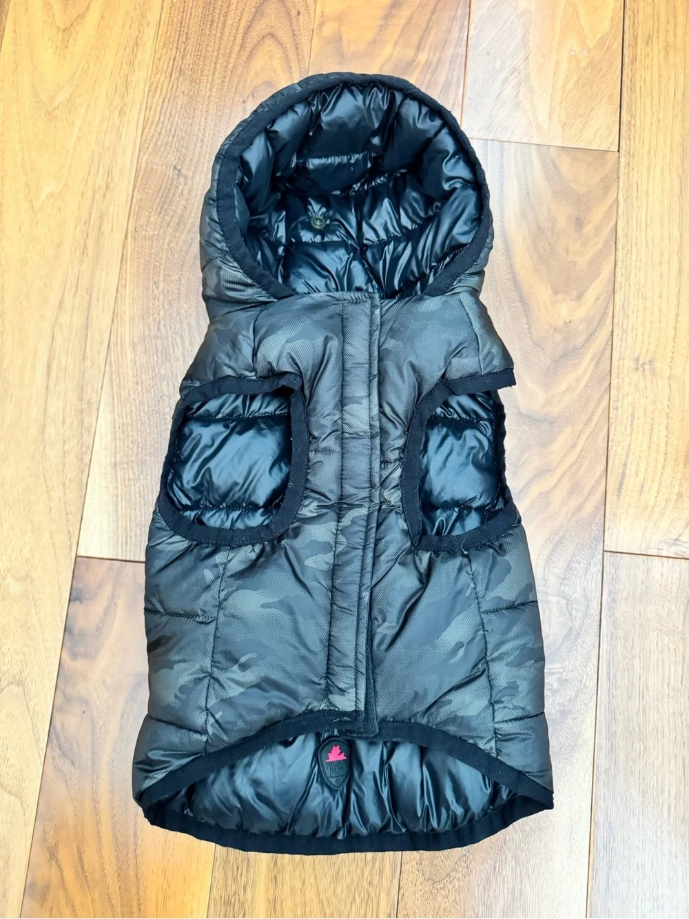 PAJAR CANADA PUP REVERSIBLE CAMOUFLAGE HOODED DOG PUFFER JACKET M
